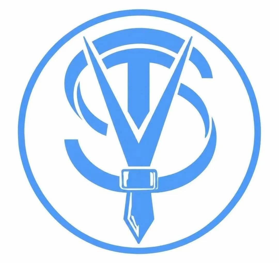 Símbolo oficial TSV isolado, em azul — encerramento institucional